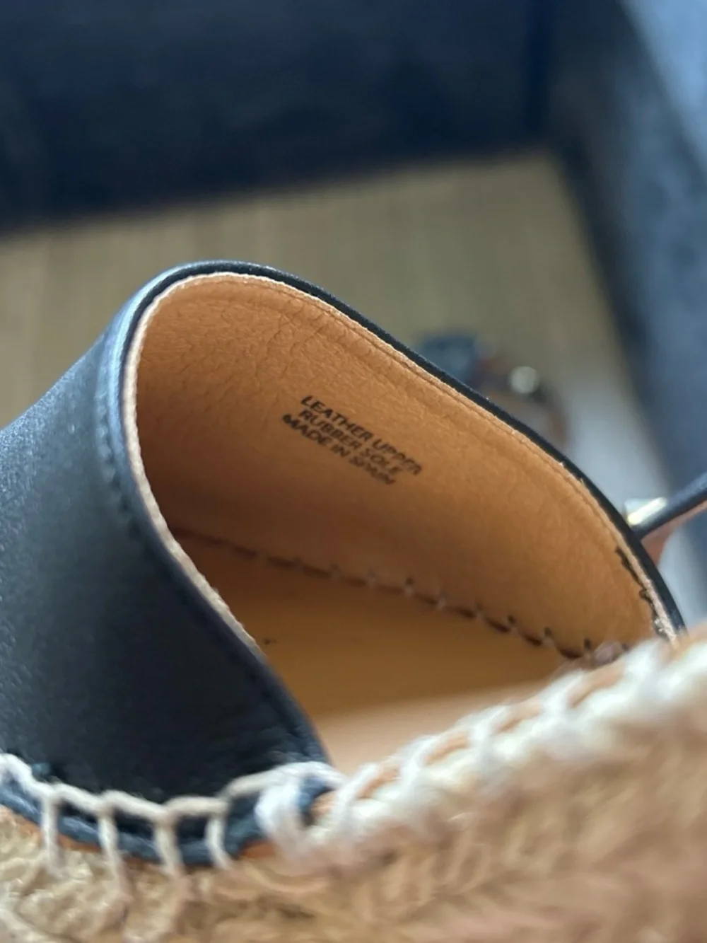 Black Studded Ankle-Tie Espadrille Wedge